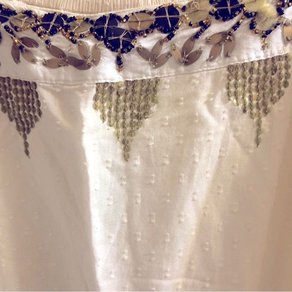 Monsoon Embroidered‎ Boho Style Beaded Mini Sundress Size 12 - Picture 3 of 7